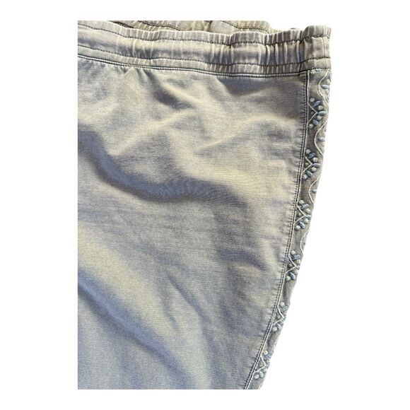 J JIll Olive Full Length Pull On Pants with Embroidered Detail Panel Size 2X - Picture 3 of 10